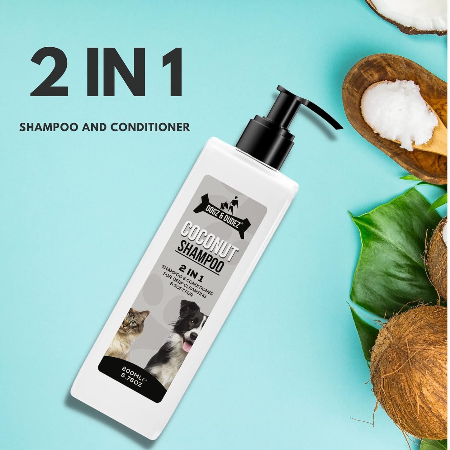 Dogz & Dudez Coconut Dog Shampoo for Dogs & Cats 200ML