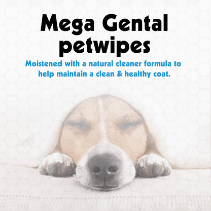 Petkin Pet Wipes/Grooming Wipes for Dogs and Cats Mega Pack (200 wipes)