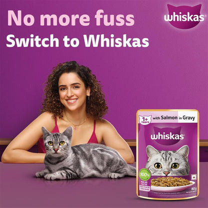 Whiskas Salmon in Gravy Adult (1+ Years) Wet Cat Food