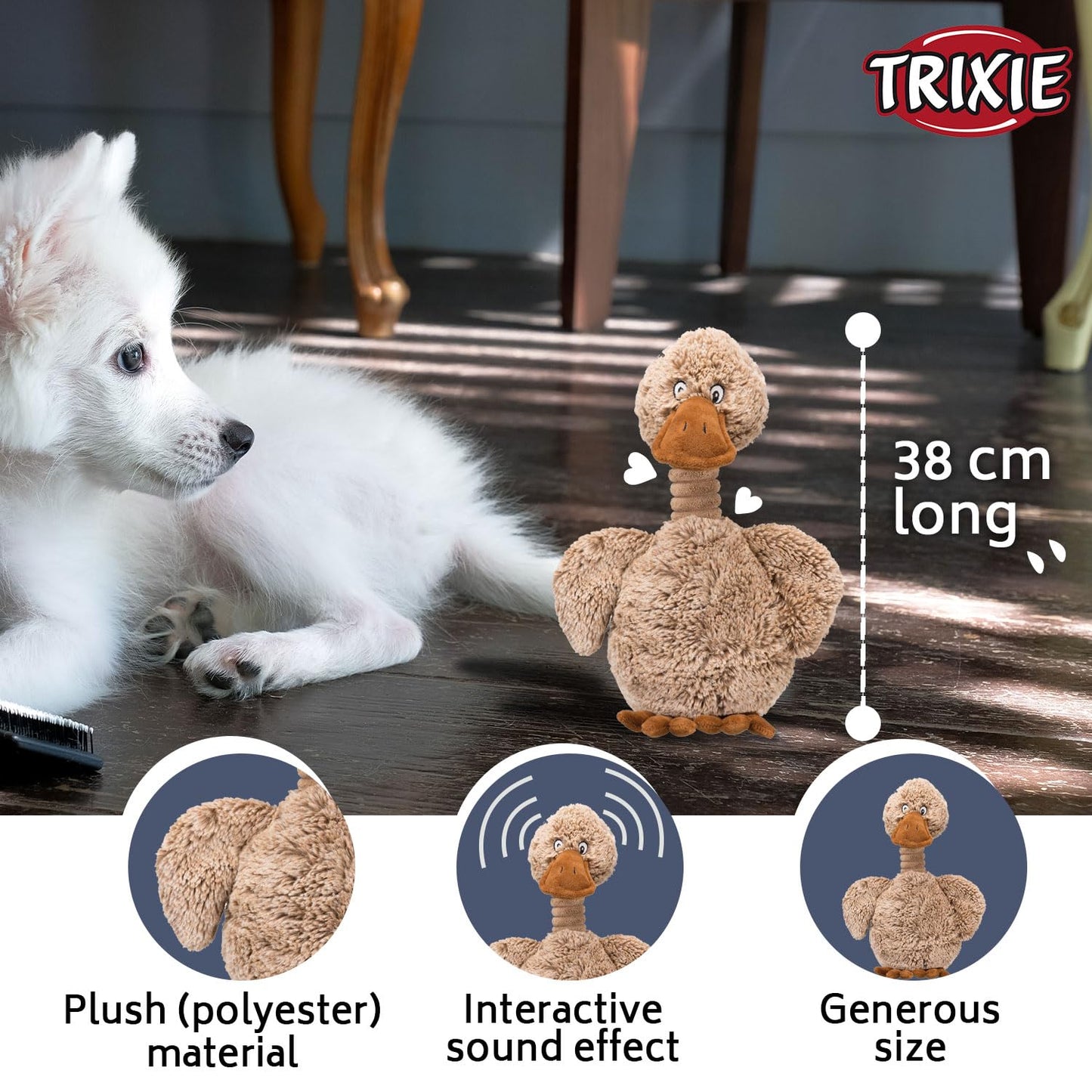 Trixie Animal Duck Plush Toy for Dogs - 38cm