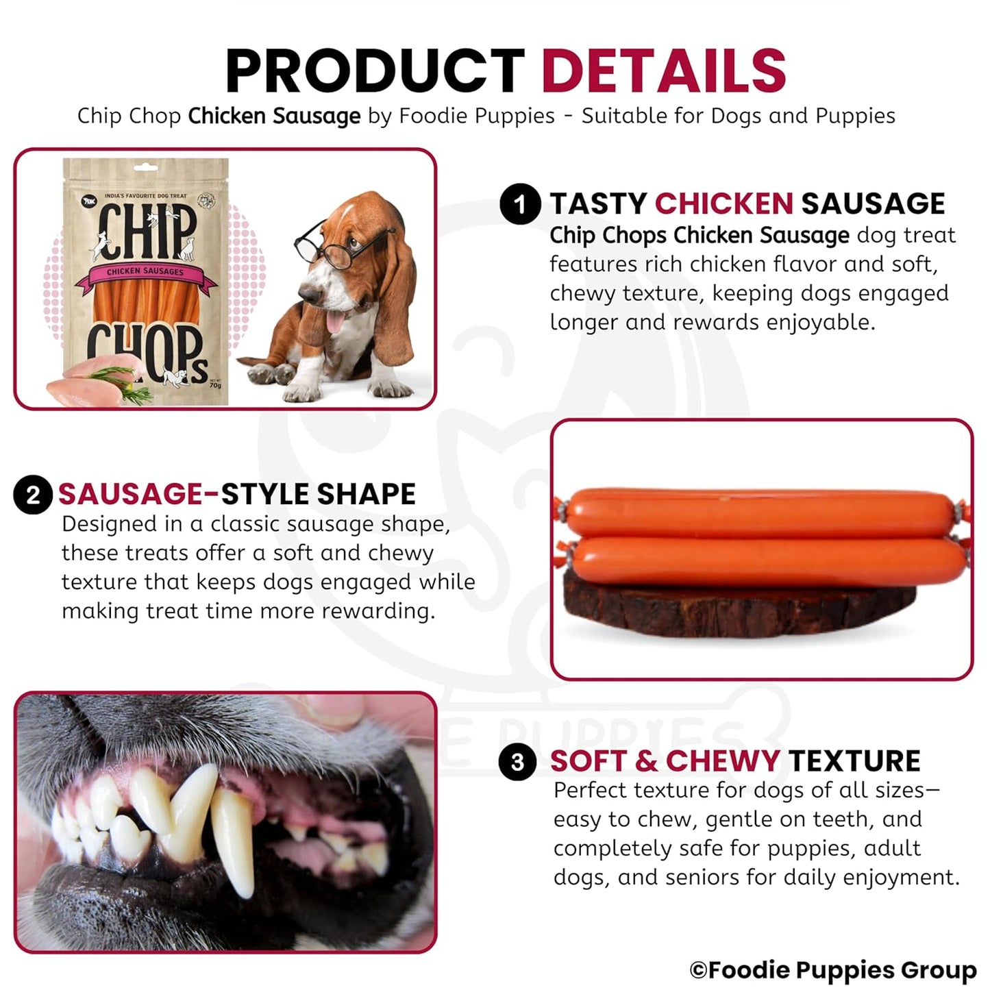 Chip Chops Chicken Sausages Dog Treats