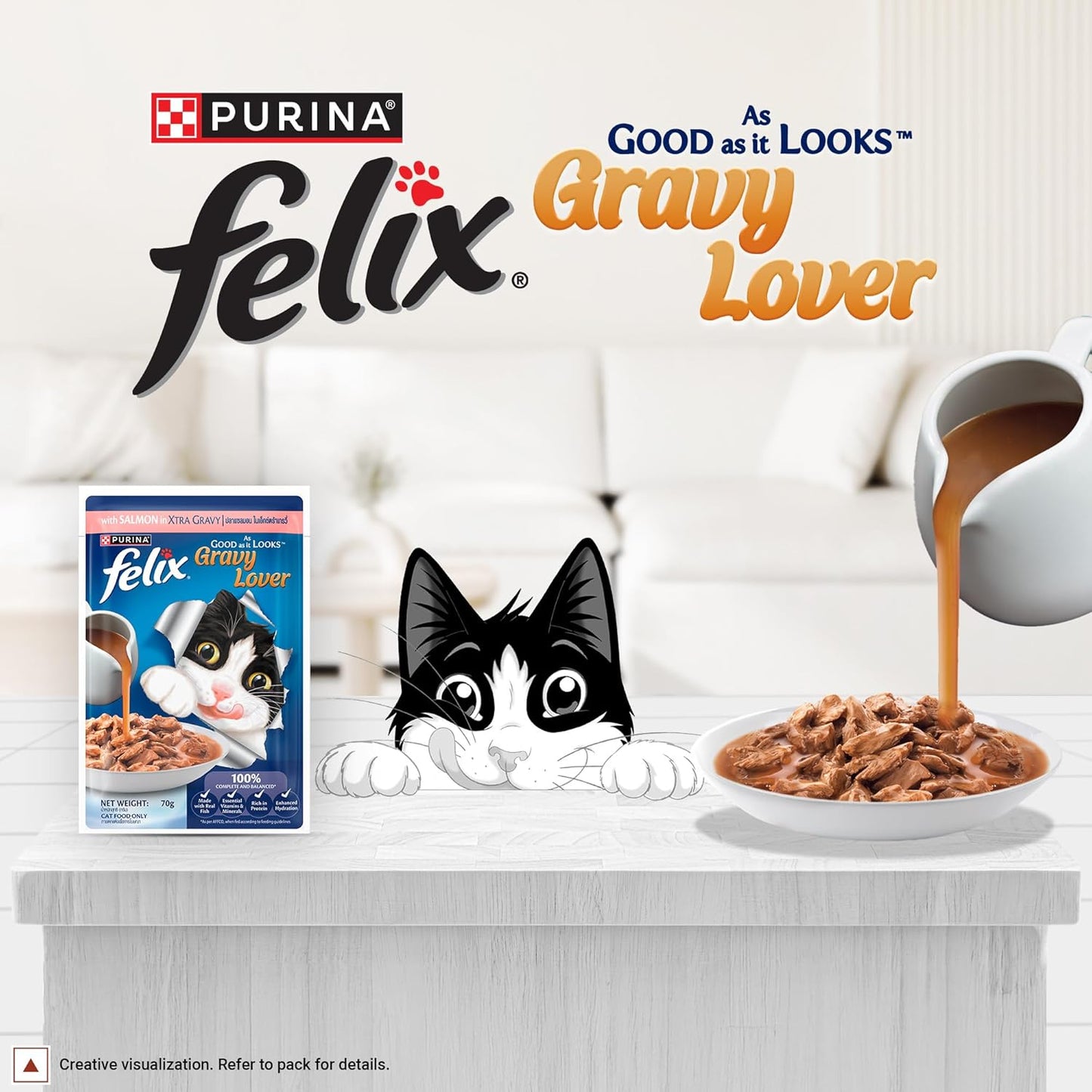 Purina Felix Gravy Lover Salmon Chunks Adult Cat Wet Food