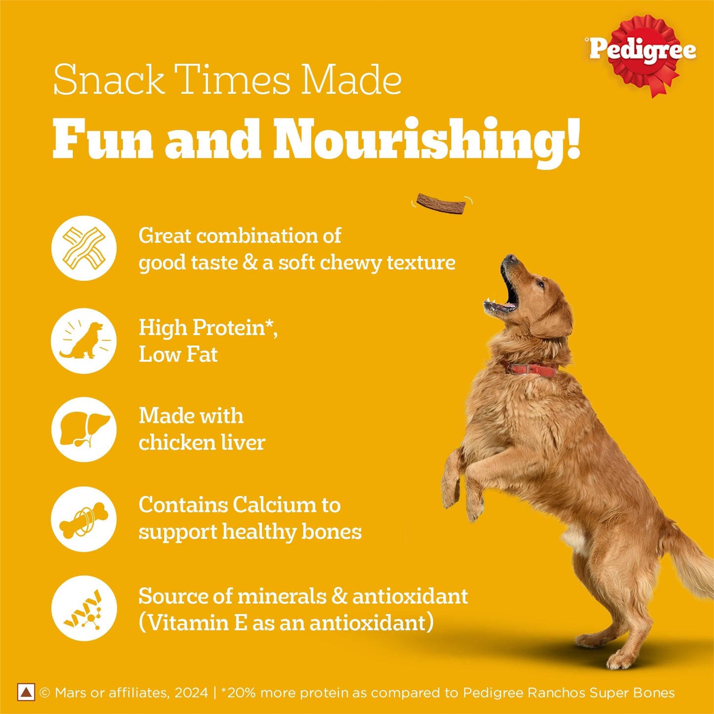 Pedigree Tasty Jerky Dog Treat Grilled Liver Flavour