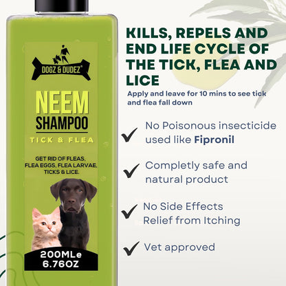 Dogz & Dudez Natural Neem Anti Tick and Flea Dog Shampoo