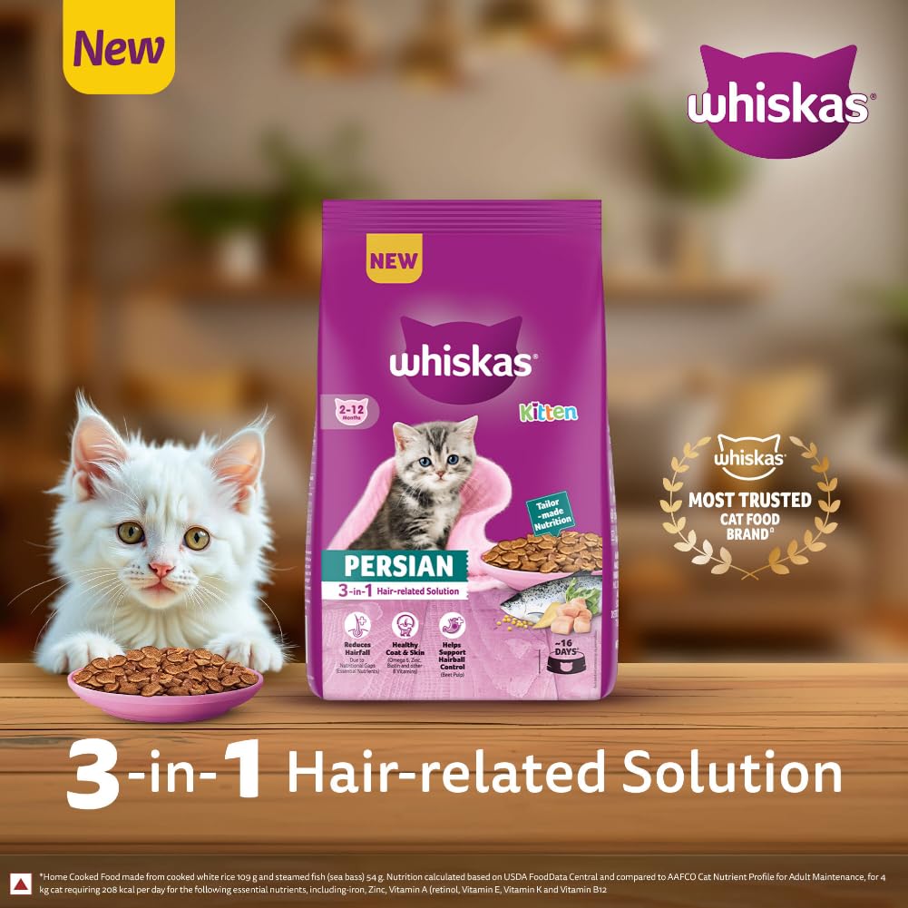 Whiskas Persian Kitten (2-12 Months) Dry Cat Food
