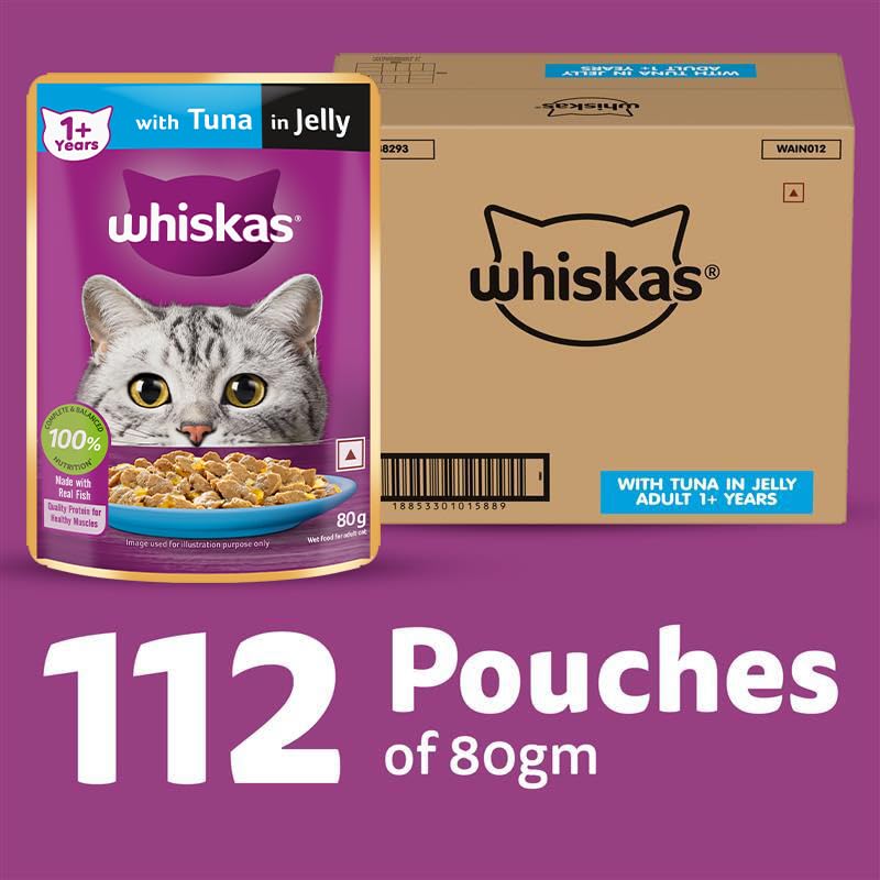 Whiskas Tuna in Jelly Adult (1+ Years) Wet Cat Food