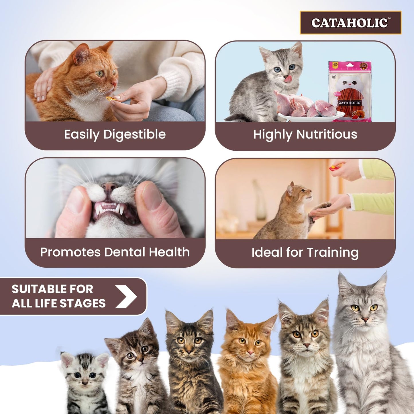 Cataholic Neko Chicken & Tuna Treats for Cats and KIttens - 50g (T)