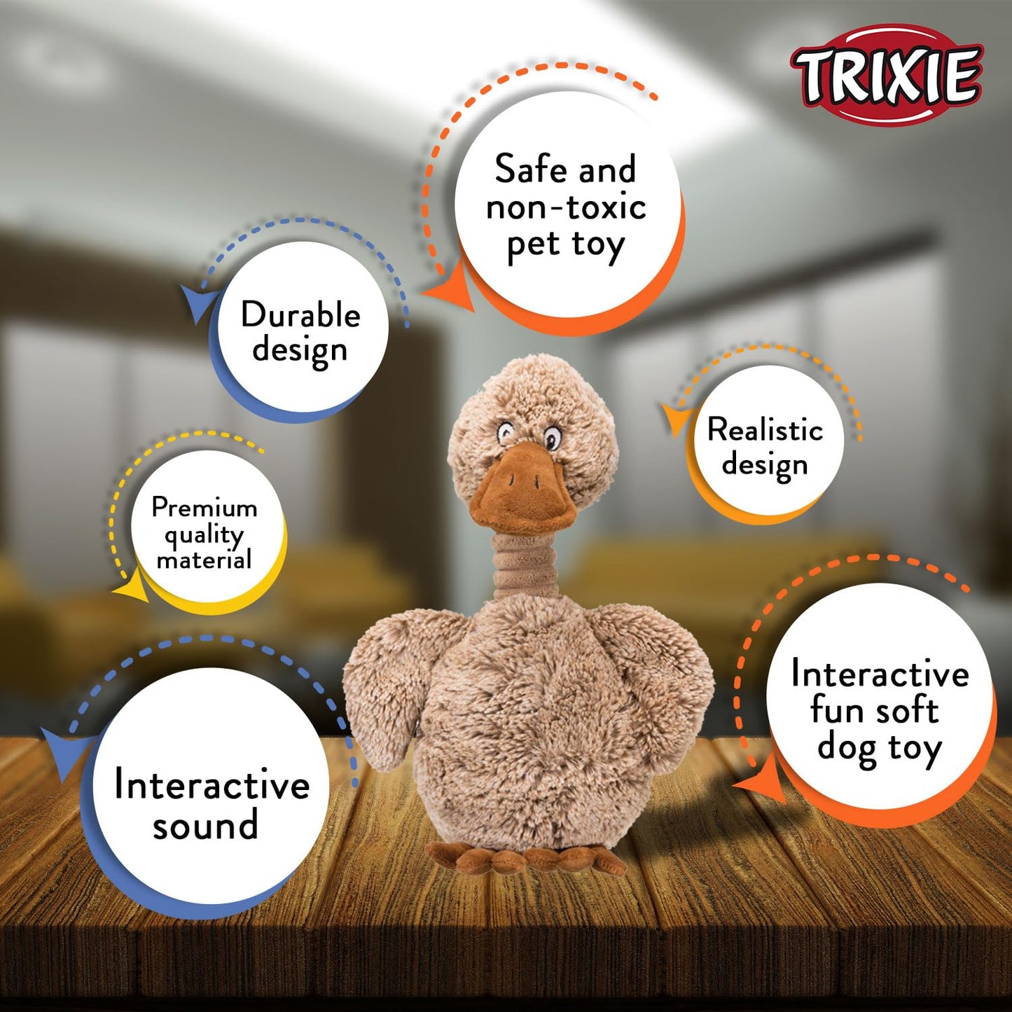 Trixie Animal Duck Plush Toy for Dogs - 38cm