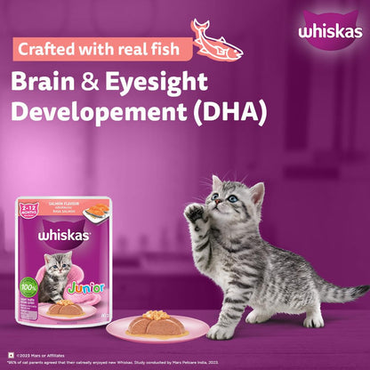 Whiskas Salmon in Jelly Flavour Junior Kitten (2-12 Months) Wet Cat Food