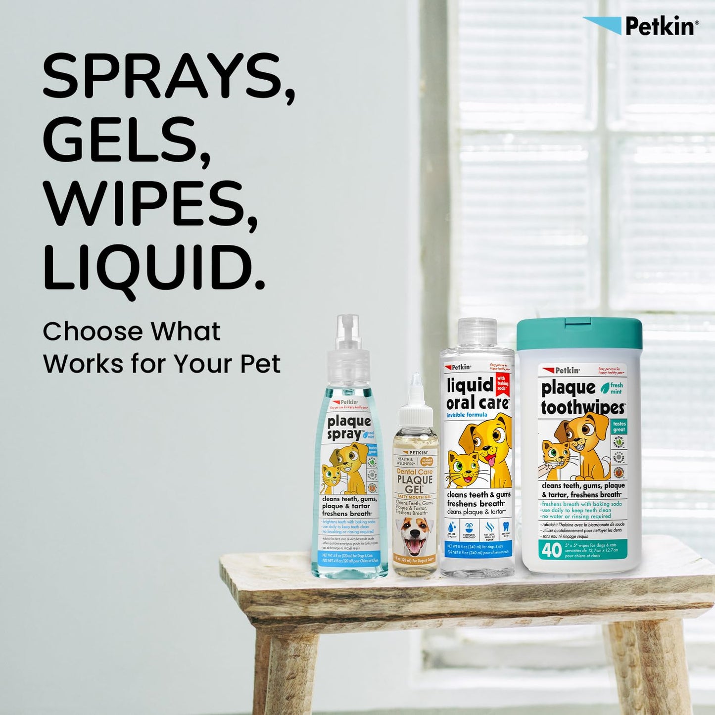 Petkin Cool Mint Plaque Spray for Dogs & Cats