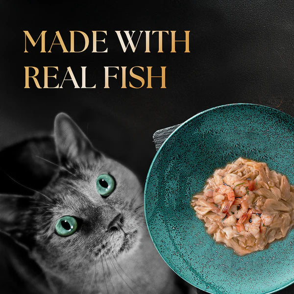 Sheba Tuna Fillet & Whole Prawns in Gravy Premium Cat Wet Food