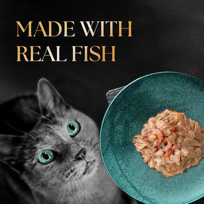 Sheba Tuna Fillet & Whole Prawns in Gravy Premium Cat Wet Food