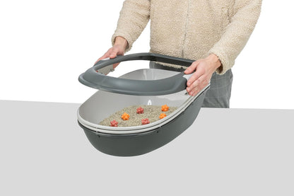 Trixie Berto Cat Litter Tray, Dark Grey
