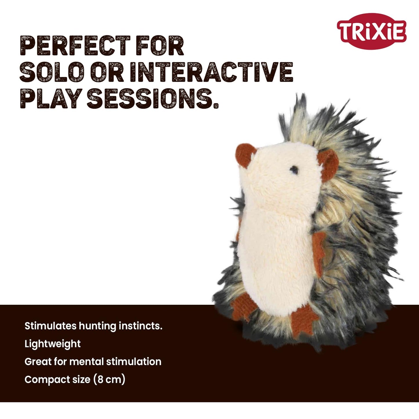 Trixie Hedgehog Plush Toy for Cats & Kittens - 8 cm