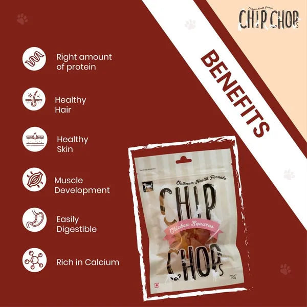 Chip Chops Chicken Square Dog Treats