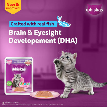 Whiskas Mackeral Flavour Junior Kitten (2-12 Months) Wet Cat Food