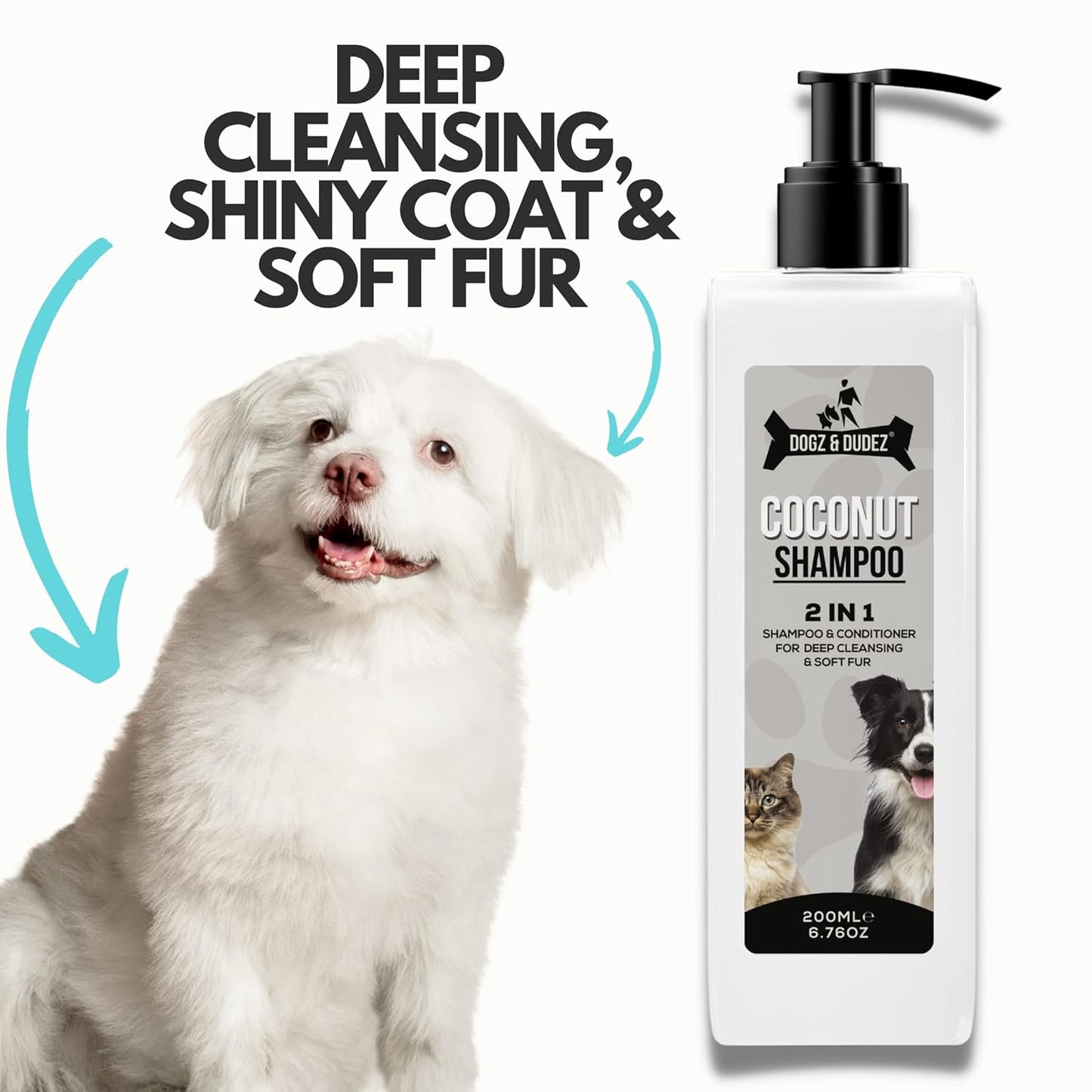 Dogz & Dudez Coconut Dog Shampoo for Dogs & Cats 200ML