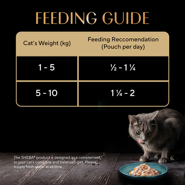 Sheba Fish with Dry Bonito or Skipjack Premium Cat Wet Food