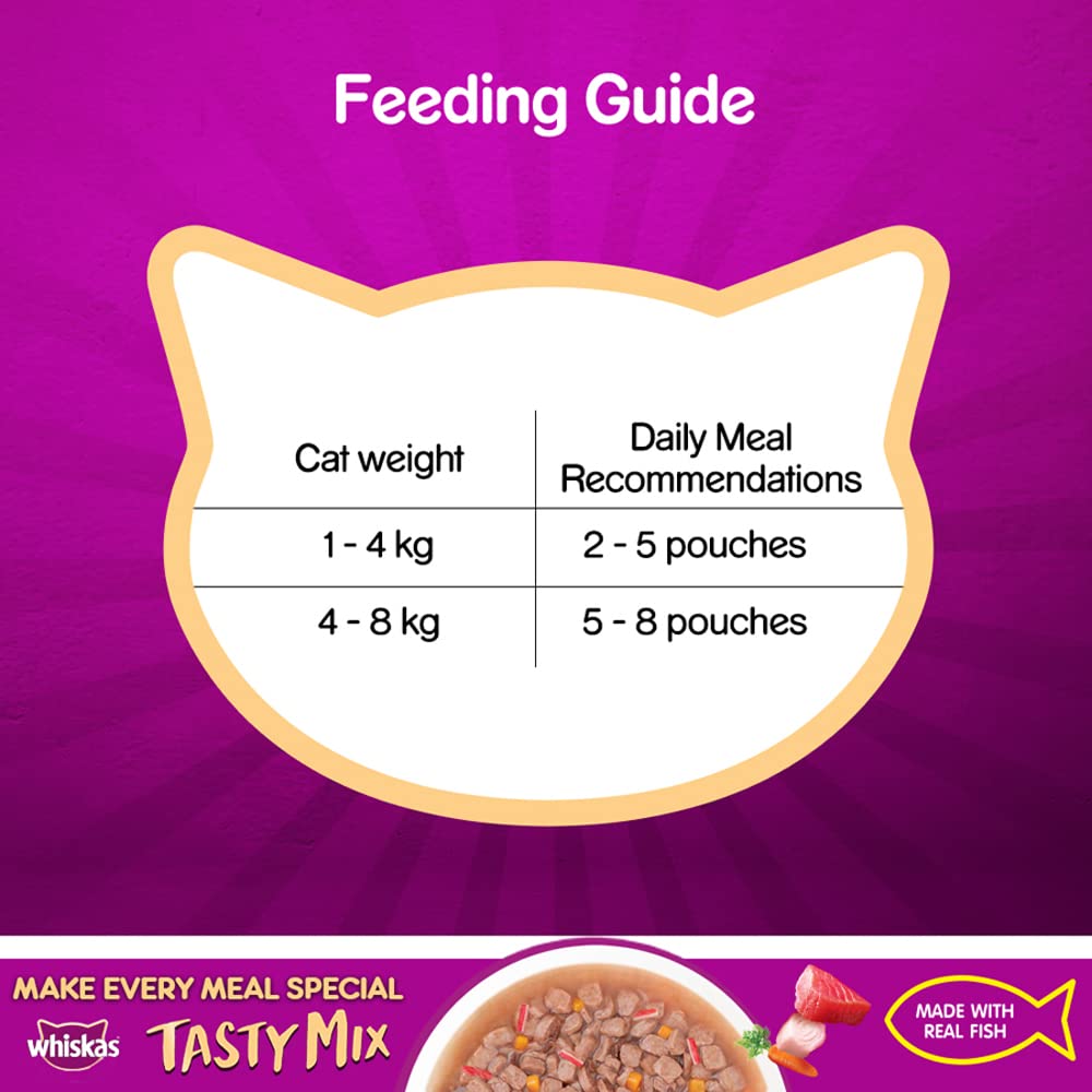 Whiskas Tasty Mix (Tuna With Kanikama And Carrot in Gravy) Adult (1+ year) Wet Cat Food