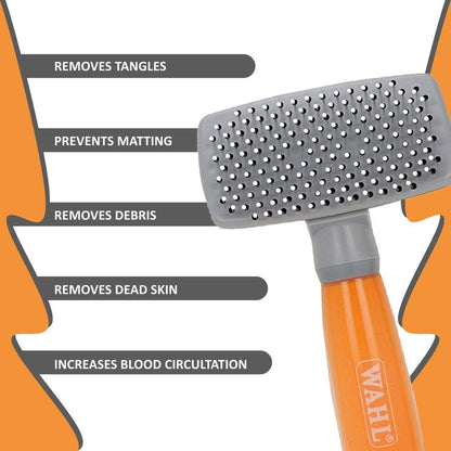 WAHL Large Nylon Slicker Brush, Gray, Large