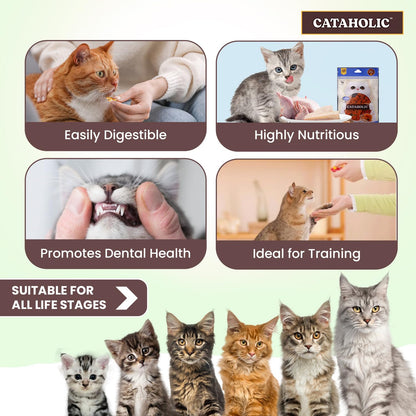 Cataholic Chicken & Codfish Treats for Cats and Kittens - 50g