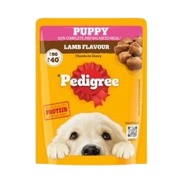 Pedigree Puppy Lamb Flavour Chunks in Gravy Wet Dog Food 70g