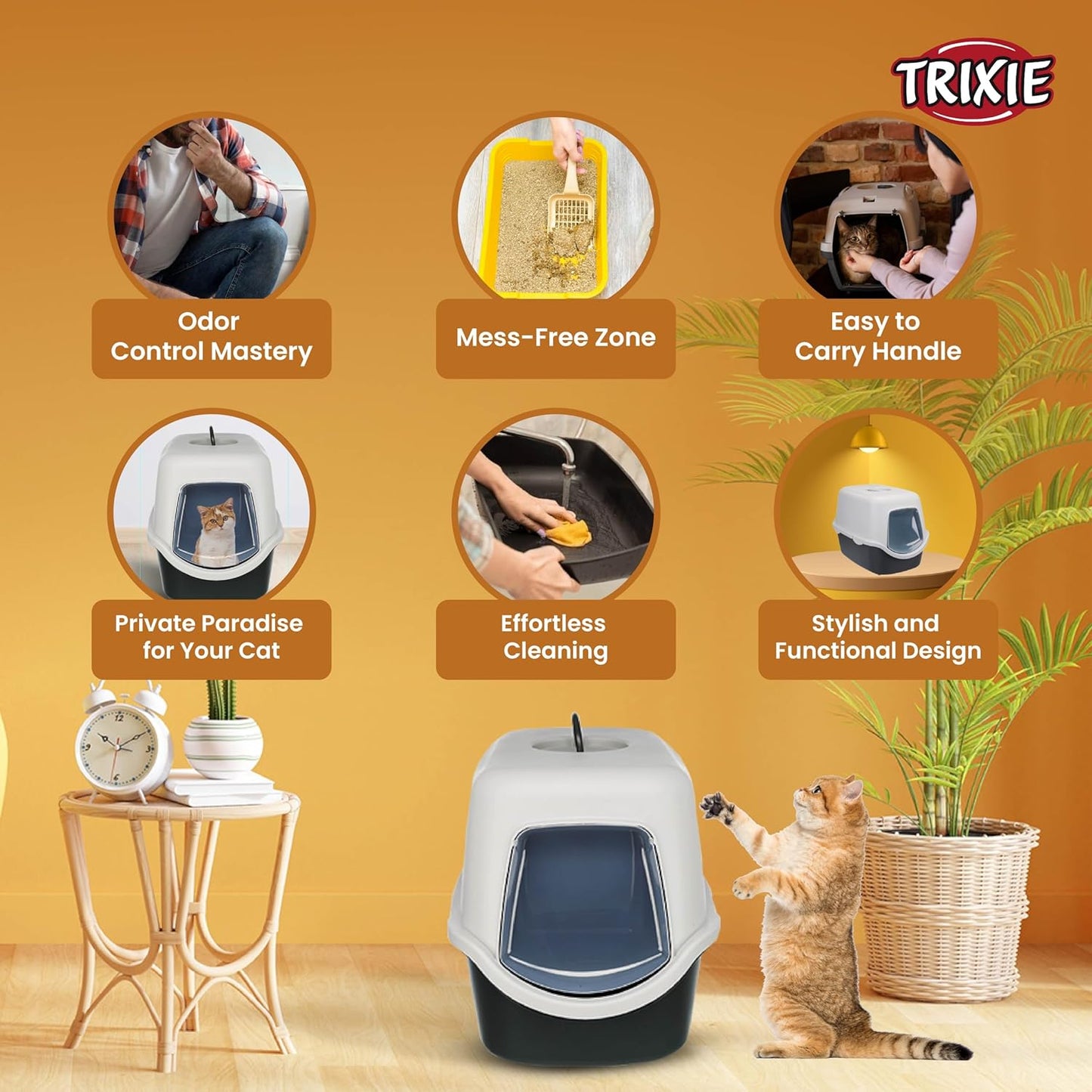 Trixie: - Vico Cat Litter Tray with Hood
