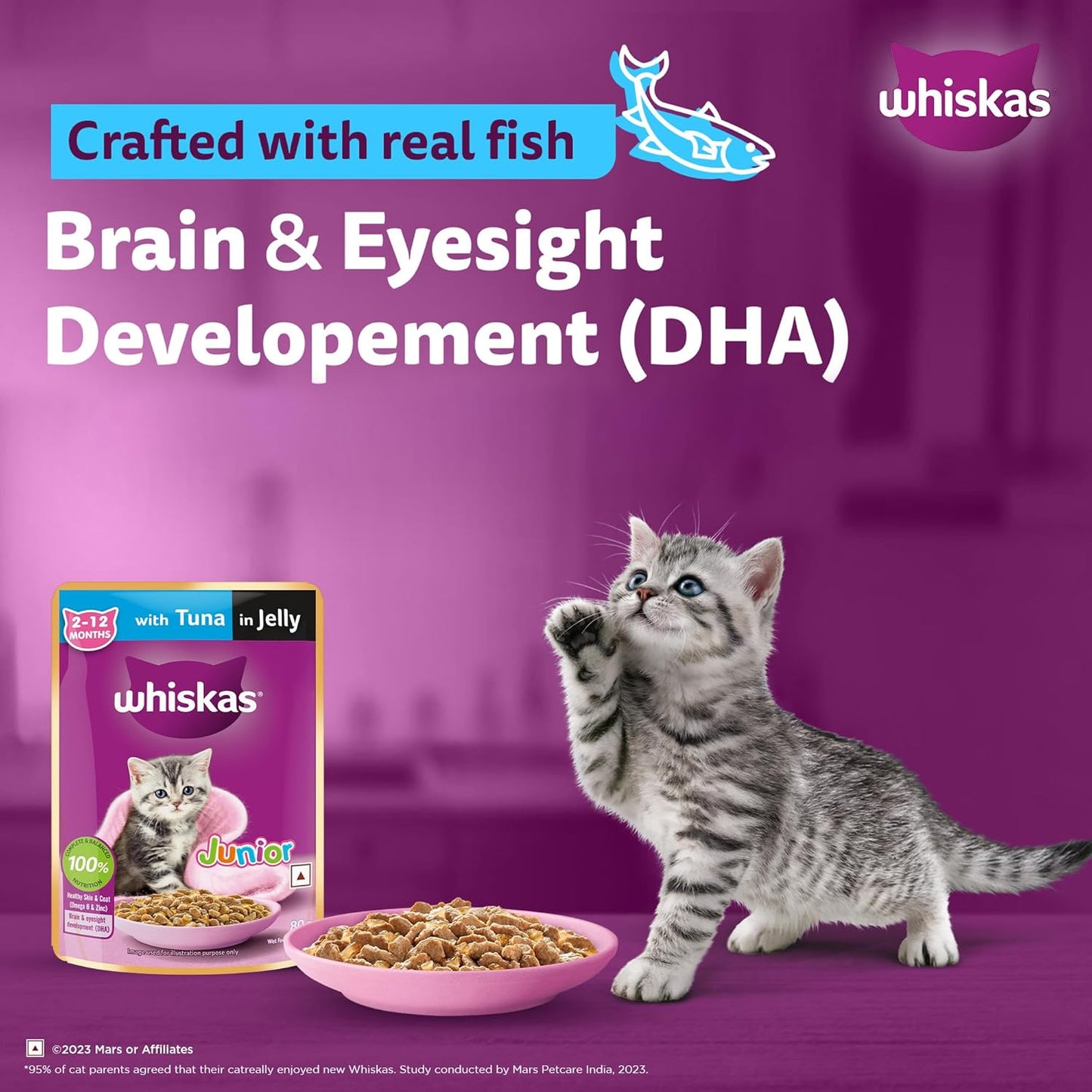 Whiskas Tuna in Jelly Flavour Kitten (2-12 Months) Wet Cat Food