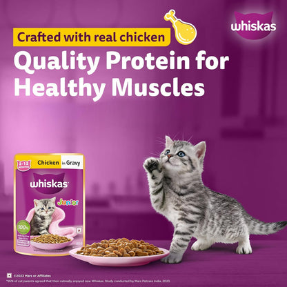 Whiskas Chicken in Gravy Junior Kitten (2-12 Months) Wet Cat Food