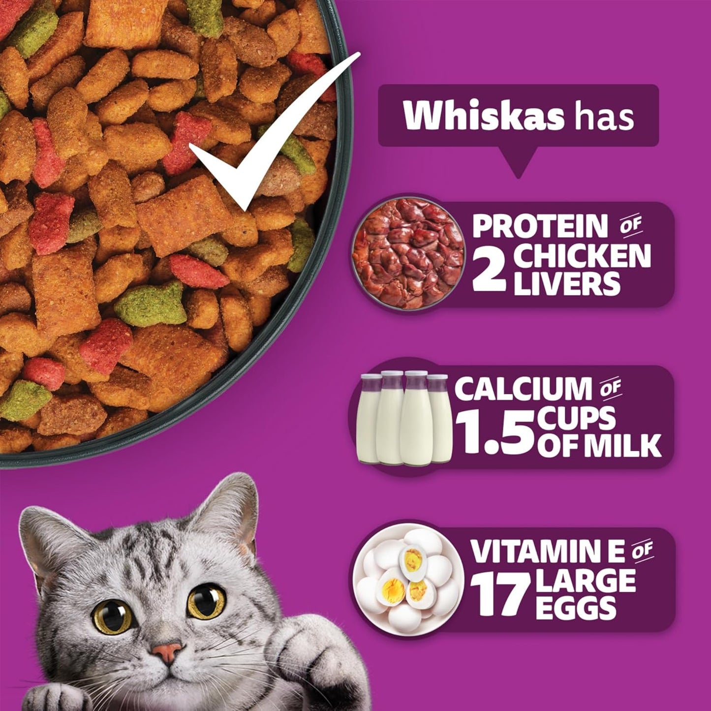 Whiskas Ocean Fish Flavour Adult (1+ Years) Dry Cat Food
