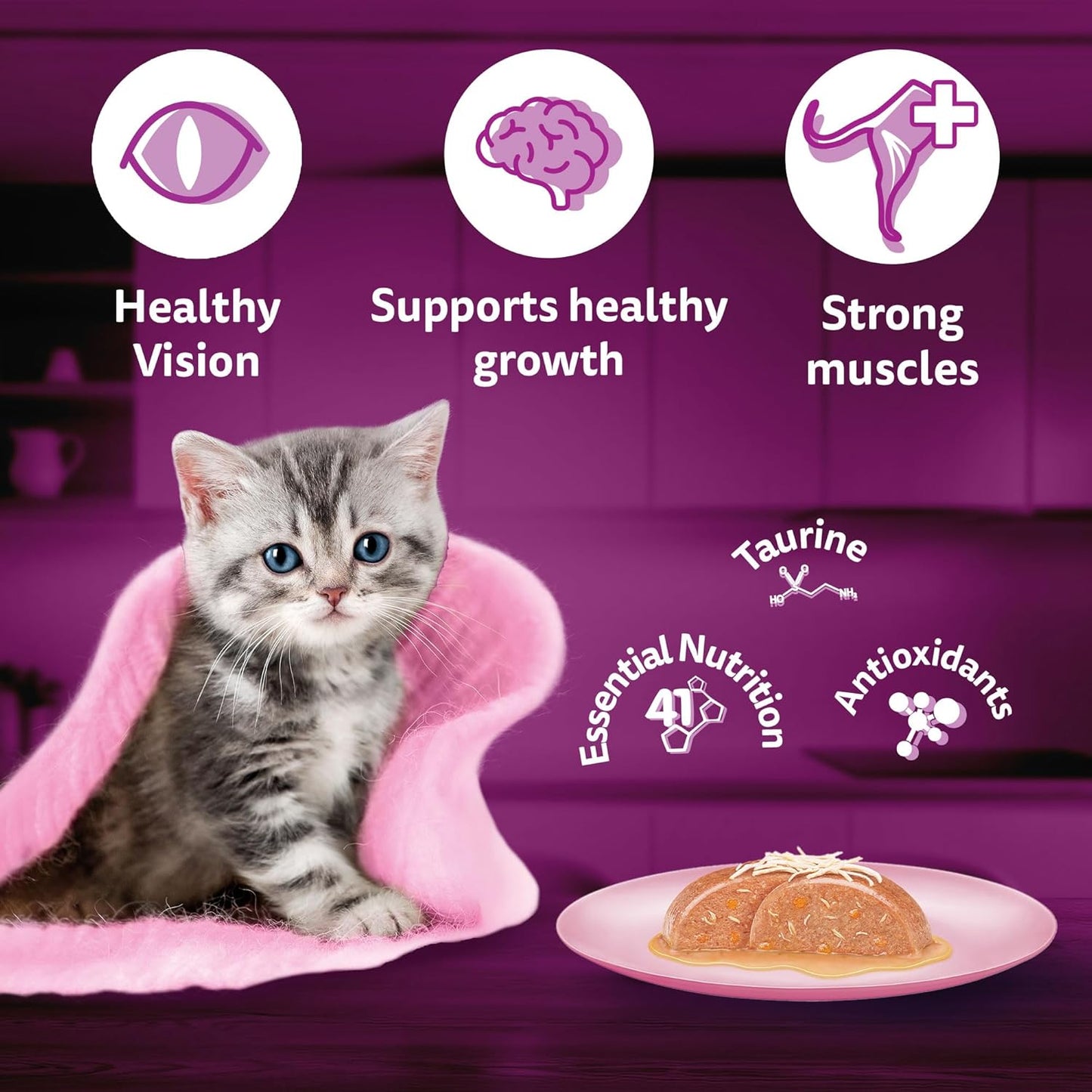 Whiskas Chicken with Salmon in Jelly Junior Kitten (2-12 Months) Wet Cat Food
