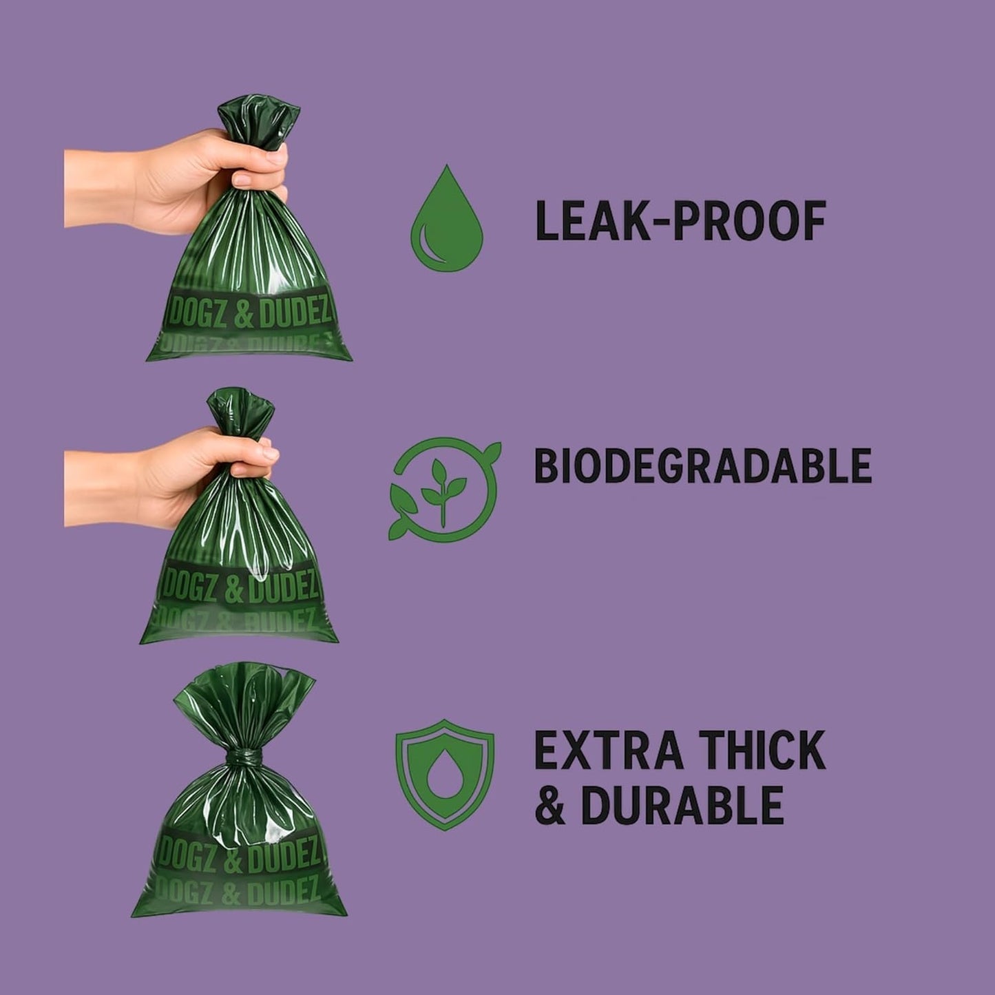 Dogz & Dudez, Poop Bag for Dogs Lavender Scented 180 Bag