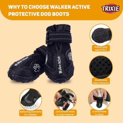 Trixie Walker Active Protective Boots for Dogs, 2 Pieces