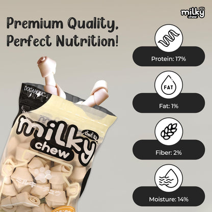 Dogaholic Milky Chew Knotted Bone Treats