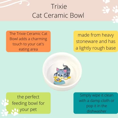 Trixie: - Cat Ceramic Small Bowl - 300ml