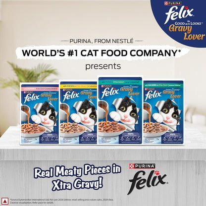 Purina Felix Gravy Lover Salmon Chunks Adult Cat Wet Food