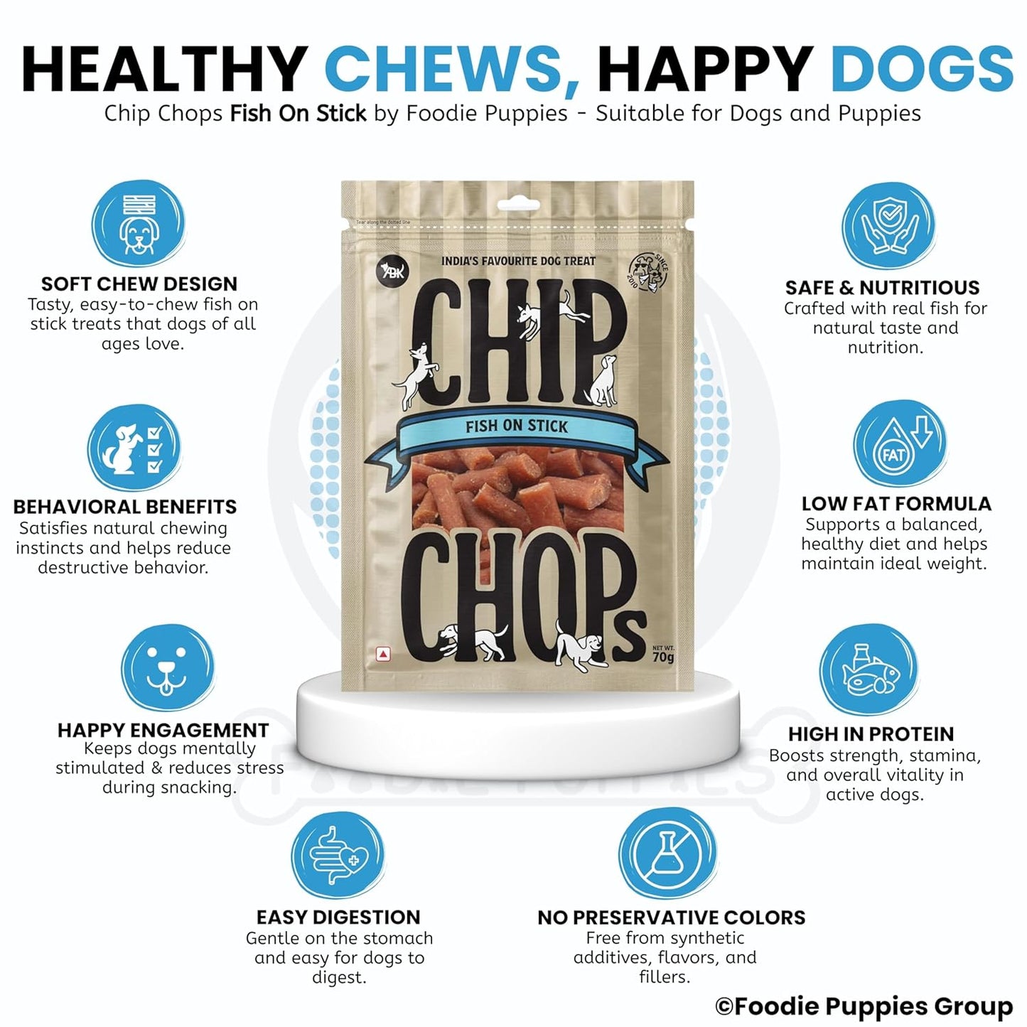 Chip Chops Fish On Stick Dog Snacks