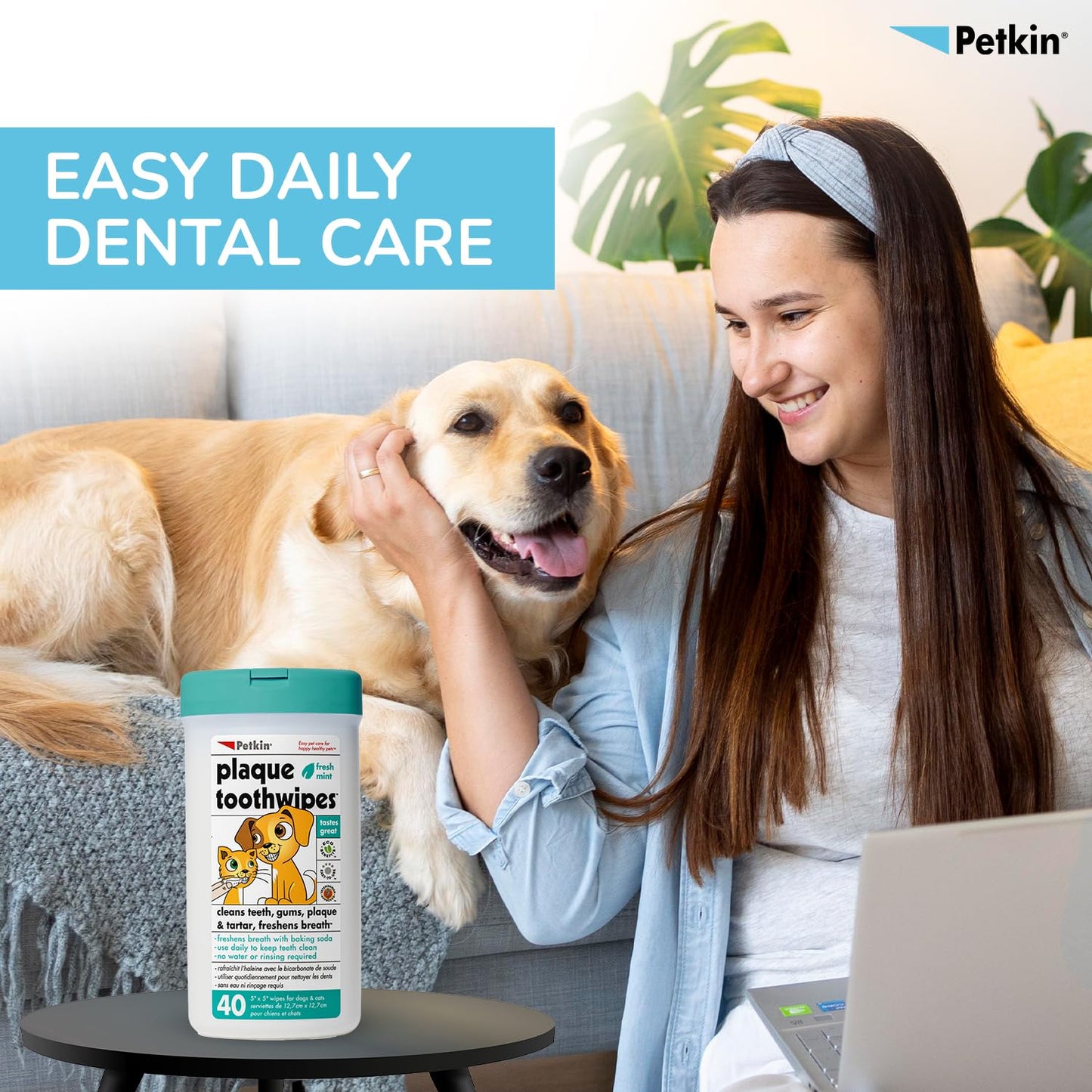 Petkin Tooth-Wipes Tooth and Gum Cleanser