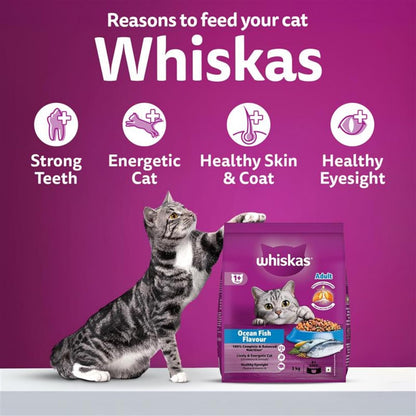Whiskas Ocean Fish Flavour Adult (1+ Years) Dry Cat Food