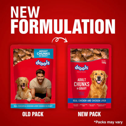 Drools Chicken Liver Chunks in Gravy Adult Dog Wet Food