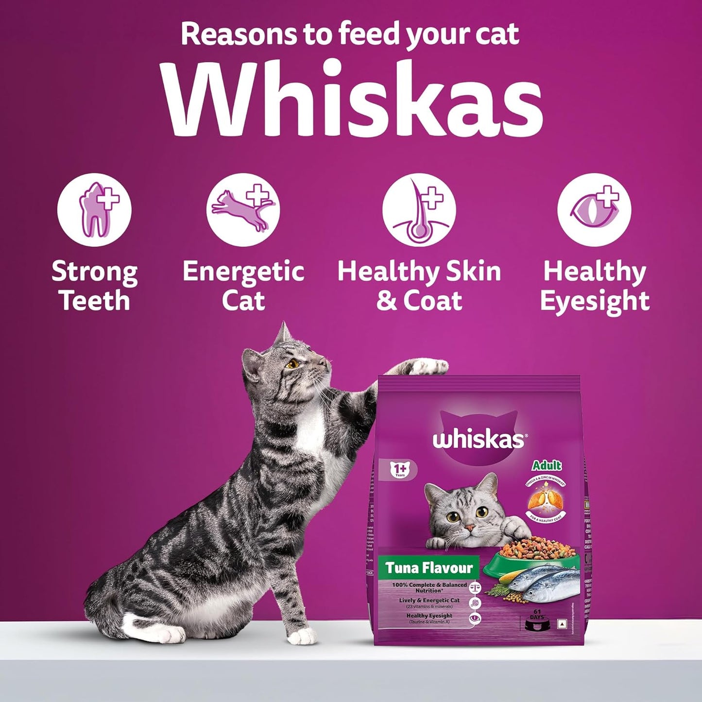 Whiskas Tuna Flavour Adult (1+ Years) Dry Cat Food