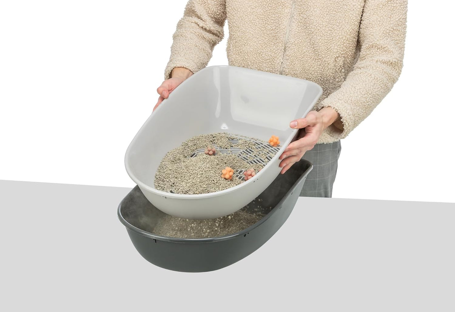 Trixie Berto Cat Litter Tray, Dark Grey