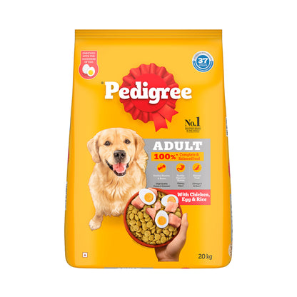 Pedigree Adult Dry Dog Food Chicken Egg & Rice