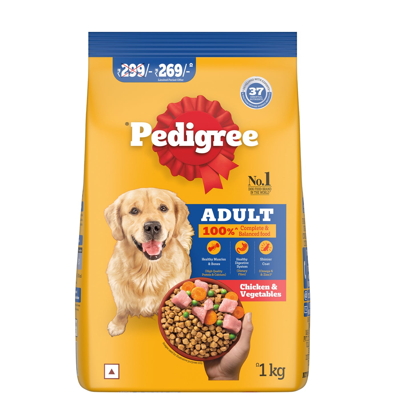 Pedigree Adult Dry Dog Food Chicken & Vegetables