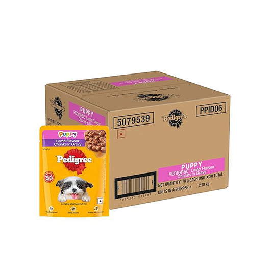 Pedigree Puppy Lamb Flavour Chunks in Gravy