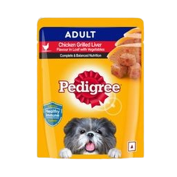 Pedigree Adult Wet Dog Food Chicken Grilled Liver Flavour in Loaf with Vegetables 70 g