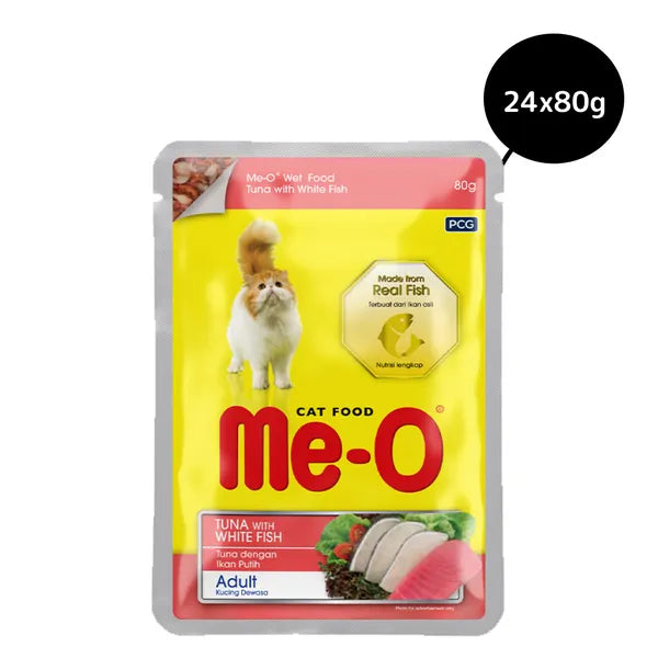 Me O Tuna & White Fish In Jelly Adult Cat Wet Food