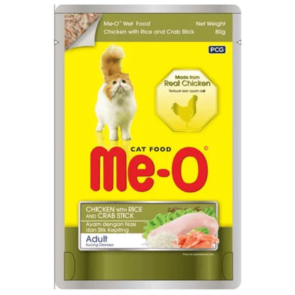 Me O Chicken with Rice & Crab Stick Adult Cat Wet Food