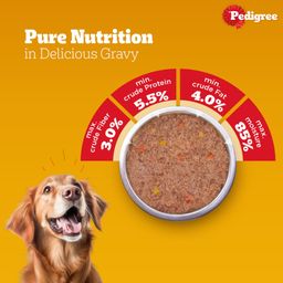 Pedigree Adult Wet Dog Food Chicken Grilled Liver Flavour in Loaf with Vegetables 70 g