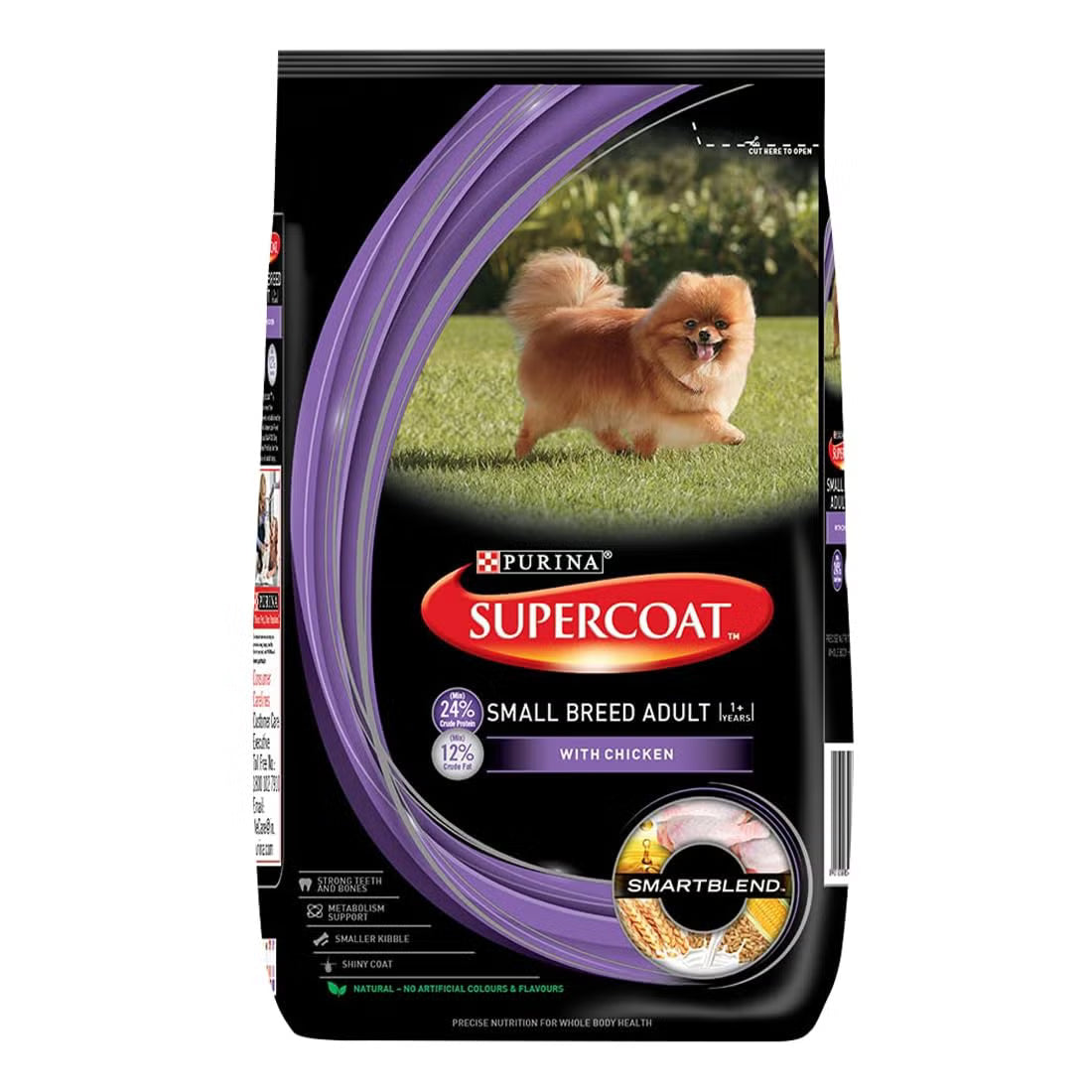 Purina Supercoat Adult Small Breed Dry Dog Food Chicken (T)
